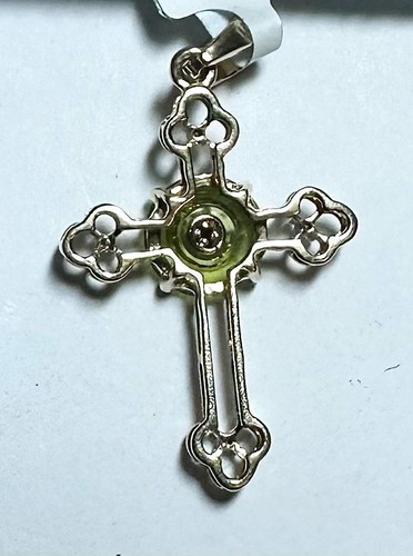 9ct yellow gold diamond cross pendant 1.9g (sh22919b) - Picture 8 of 12