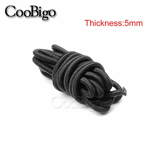 2,5 ~ 8 mm schwarz elastisch Bungee Stoßkordel Seil Marinequalität Festbinden Stretchseil - Bild 9 von 11