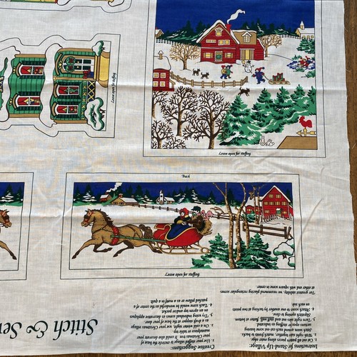 Wamsutta Hallmark Stitch And Sew Christmas Village Fabric Panel Sewing Craft - Picture 4 of 19