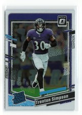 TRENTON SIMPSON #209 2023 PANINI OPTIC RAVENS RATED ROOKIE RC