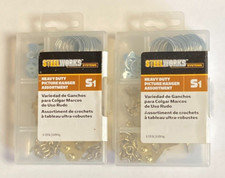 2 Pkgs. New Hillman Steelworks Systems Heavy Duty Picture Hanger Assortment S1
