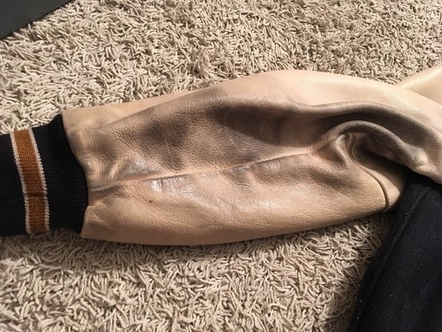 Vintage Caesar's Wool Leather Jacket, Size XL, Made In USA!! - Picture 5 of 7