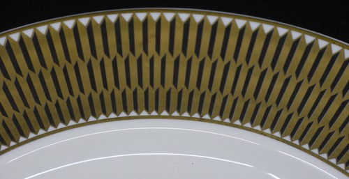VINTAGE SHENANGO CHINA SAMPLE PLATE, CHAMPION RESTAURANT, MODERNIST DESIGN - Picture 2 of 5