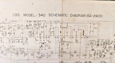 CBS Columbia Model Stereo 340  Stereo System - Factory Supplied  Schematic