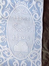 Lace Welcome or Home Sweet Home DOOR HANGER White Decorative with Hanger New