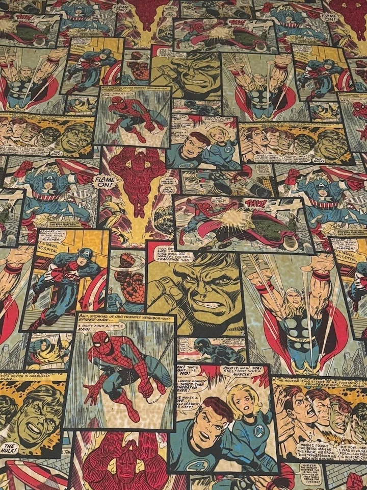 Juego de cama completo Marvel Comics diseños de superhéroes Thor Iron Man Capitán América Foto 4 de 4