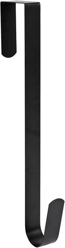 Sattiyrch 12" Wreath Hanger for Front Door,Metal over the Door Single Hook,Black - Picture 12 of 12