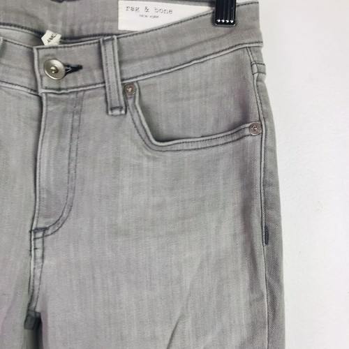Rag & Bone Ankle Skinny Gray Jeans Women’s Size 26 Modele Burmese - Picture 7 of 12