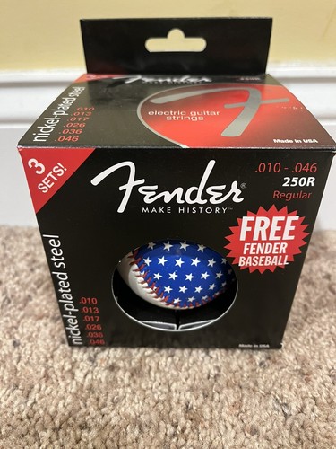 Fender 250R Nickel Plated Electric Guitar Strings w/free Baseball 3 Sets (.010) - Picture 2 of 4