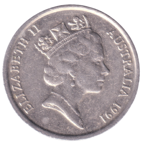 1991 Australian 10 CENT Coin - RARE&VERY LOW MINTAGE in GOOD Cond.-SCARCE COIN⭐️ - Picture 3 of 5