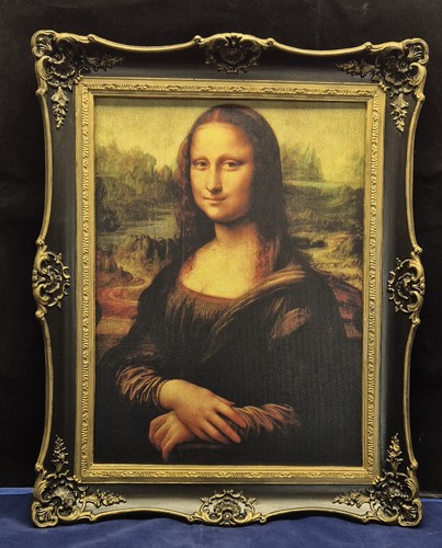 La Gioconda art Leonardo Da Vinci Mona Lisa Deko Bild 50x40 Mit Rahmen LV1 - Picture 5 of 5