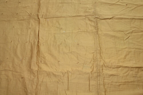 VINTAGE SILK LOG CABIN HANDMADE QUILT, 69” X 71” INCHES, WEAR IN SILK MATERIAL - Picture 21 of 24