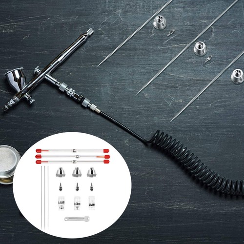 1 Set/10PCS Ago e Ugello Aerografo Ricambio Fornitura Riparazione Aerografo - Foto 6 di 11