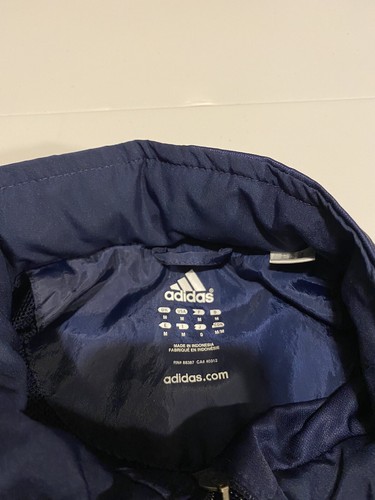 Adidas Windbreaker Jacket Mens Size Medium Navy Packable Zipper Sports Vintage - Picture 6 of 12