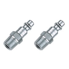 LOT of 2! Tru-Flate 12-225 Steel Plug 1/4’ Milton Style x 1/4” Male NPT