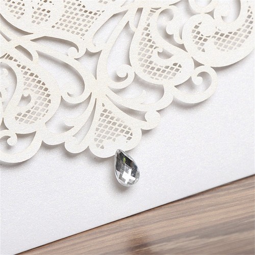Personalized Laser Cut Printing Wedding Invitation Cards with Envelopes Seals US - Picture 26 of 49