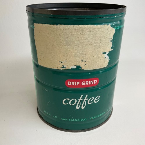 Vintage MJB Kaffeedose Tropfmahlung -2 Pfund grün Requisite Display ohne Deckel - Bild 3 von 8