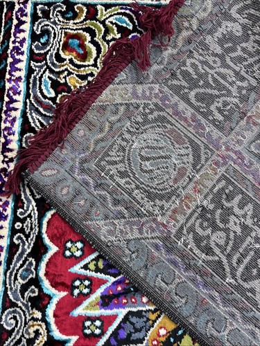6' x 4' BREATHTAKING MINT HAND KNOTTED VEGETABLE DYE WOOL SILK & NAINN RUG - Picture 13 of 14