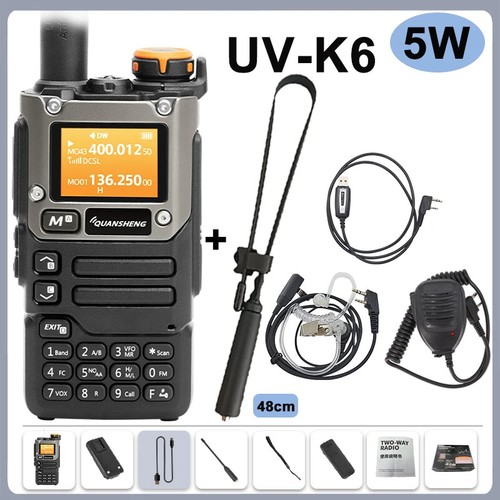 Do Quansheng UV-K6 Walkie Talkie 5W Air Band Radio UHF VHF DTMF FM Scrambler US - Zdjęcie 47 z 47