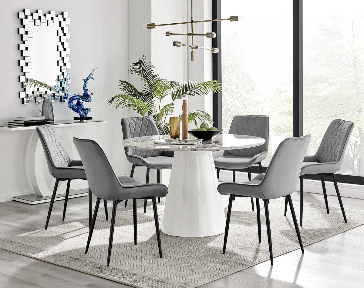 Round pedestal dining table for 6 new arrivals