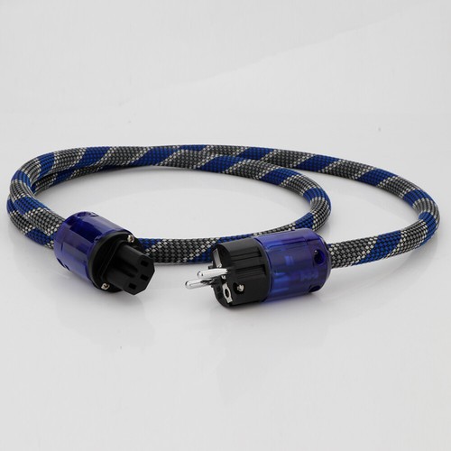 HiFi Copper Power Cables W/ US/EU IEC Plug Audio Silver Plated Wires Power Cord - Picture 23 of 38
