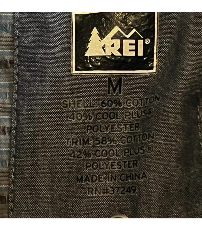 Camisa de vestir gris a rayas manga larga REI CO OP para hombre Foto 3 de 4