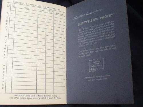 SOUTHERN BELL TELEPHONE and TELEGRAPH CO Address Book~FREE SHIP - Picture 3 of 4