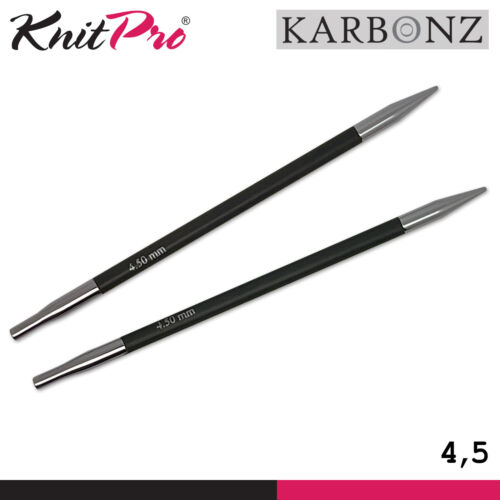 KnitPro Karbonz Austauschbare Nadelspitzen 11,5 cm 12 Größen und passende Seile - Bild 11 von 38