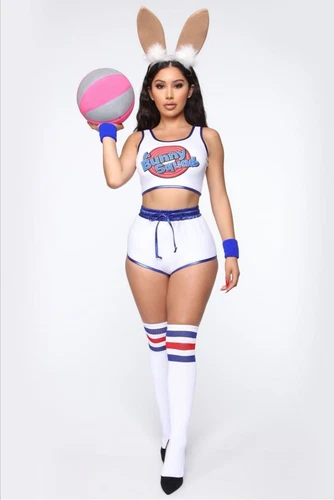 6pcs Space Jam Cosplay Lola Bunny Rabbit Cosplay Costume Women Girls Outfit UK - Picture 3 of 9