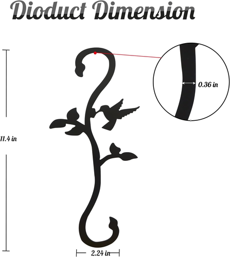 Hummingbird Bird Feeder Hanger Hooks for Outdoors Hanging, Shepherds Hanging ... - Picture 4 of 7