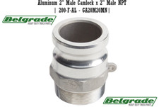 (2 Pack!) Aluminum 2" Male Camlock x 2" Male NPT | 200-F-AL - GA20M20MN|