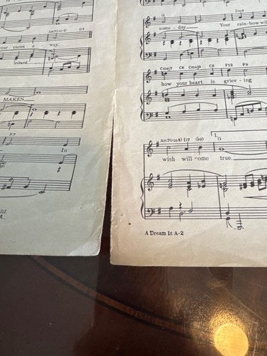 Walt Disneys Cinderella 1950 Sheet Music A Dream IsA Wish Your Heart Makes 50-26 - Picture 6 of 8