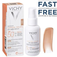 Vichy Capital Soleil UV-Age Daily Fluid Anti-Photoaging TINTED SPF50+ 40ml NEW