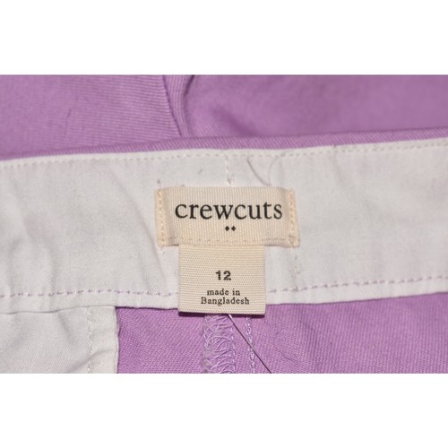 CREWCUTS NEW $40 Scallop Hem Flat Front Short Bright Lilac Girl's 12 - Picture 3 of 3