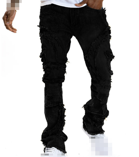 Mens Ripped Distressed Skinny Jeans Denim Pants Casual Stretch Slim Fit Trousers - Bild 26 von 26