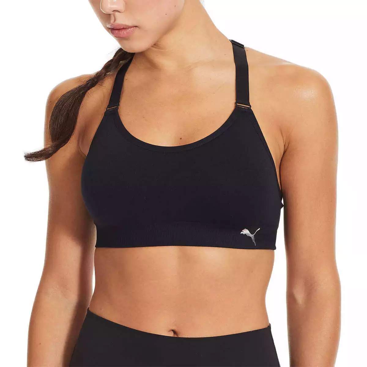 Black Puma Ladies Sports Bra S M L Women Yoga Activewear Bras