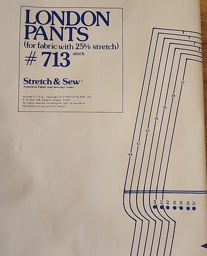 Stretch & Sew 713 London Hose für 25% Stretch Damen Hüfte 32-44 Ann Person Vintage - Bild 4 von 4