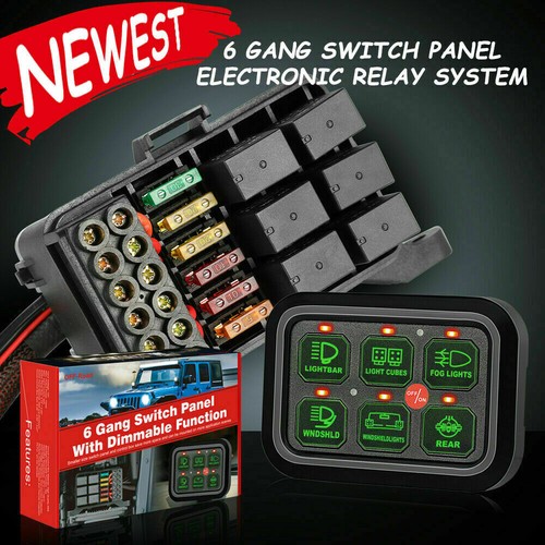 Panel Interruptor 6/8 Velocidades Relé Automático Regulable Circuito Control Caja Coche Marino 12V - Imagen 3 de 62