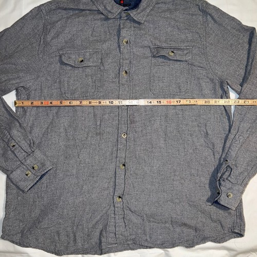 Woolrich Camicia Uomo Extra Large Grigio Manica Lunga Tasca Bottoni Casual Cotone - Foto 5 di 9