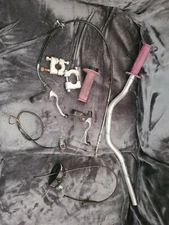 1998 98 KTM Mini Adventure 50 Handlebars Kill Switch Grips Levers Cables Lot