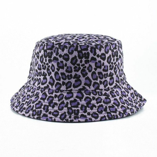 1pc Leopard Print Bucket Hats Reversible Fisherman Panama Hat Unisex Headwear Ac - Picture 5 of 16