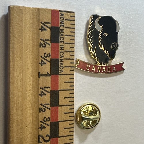 Bisonte Cabeza de Búfalo Canadá Retro Cuernos Animales Pastizales Esmalte De Colección Sombrero Solapa Prendedor - Imagen 2 de 12