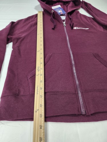 Champion Full Zip Hoodie Sweatshirt Powerblend Fleece Script Logo Women's Loose - Picture 4 of 12