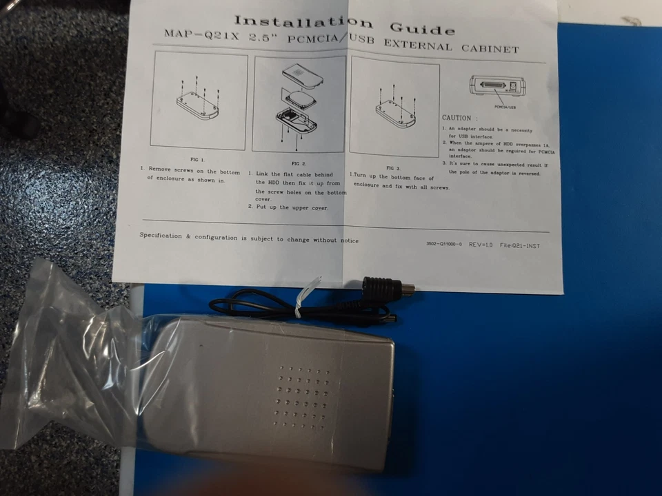 Portable 2.5" External HDD Case MAP-Q21S 2.5" PCMCIA/USB EXTERNAL CABINET E-IDE - Image 4 of 4