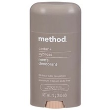 Method Aluminum Free Cedar  Cypress Mens Deodorant 2.65 Oz - 2.65 OZ