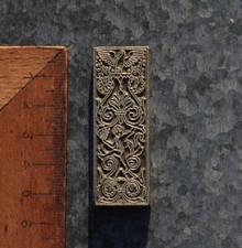 brass ornament bookbinding hot foil stamp embossing plate Art Nouveau leather '