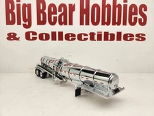 New 1/64 DCP Chrome Tandem Axle Polar Deep Drop Tanker Trailer