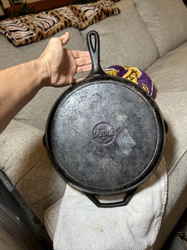 Vintage Lodge 6 USA 10SK Cast Iron 12” Cooking Skillet Rare