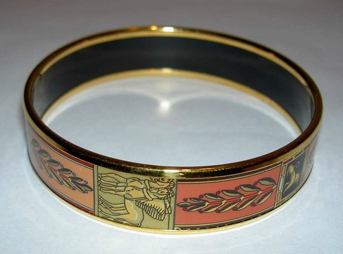 Brazalete esmaltado 24 K león helenístico grecorromano caballo pegaso león grecorromano - Imagen 5 de 7