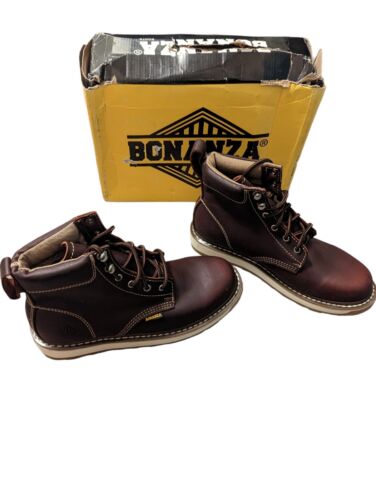 Stivali Bonanza uomo bordeaux 6" stringati punta tonda taglia 8 | BA 642 *scatola danneggiata* - Foto 6 di 7